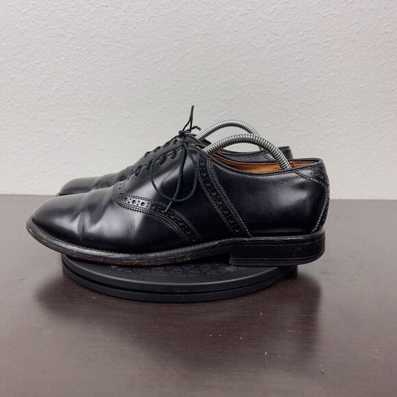 ALLEN EDMONDS Shelton Oxfords Dress Shoes Black Leather Mens Size 8.5 - Picture 2 of 10